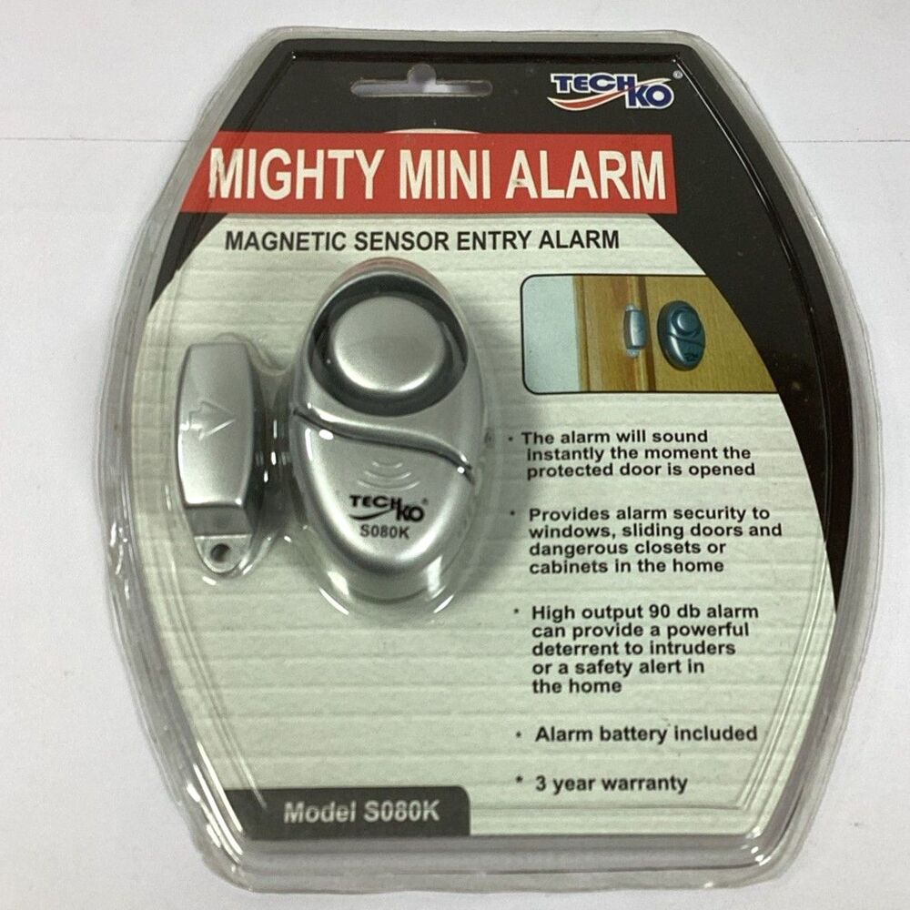 Techko Mighty Mini Alarm Magnetic Sensor New Sealed S080K
